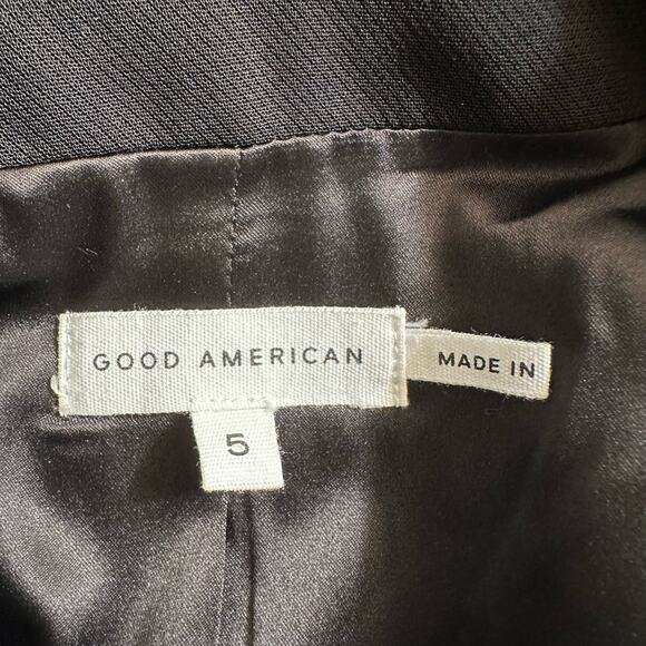 New Good American Women's One Button Blazer Black Size 5 2XL - Picture 6 of 8